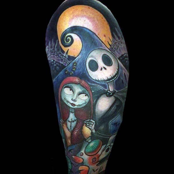 Jack and Sally Tattoo #Halloween #tattoos #trendypins