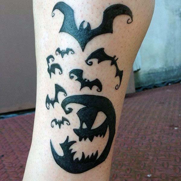 Nightmare Before Christmas Inspired Bat Tattoo #Halloween #tattoos #trendypins