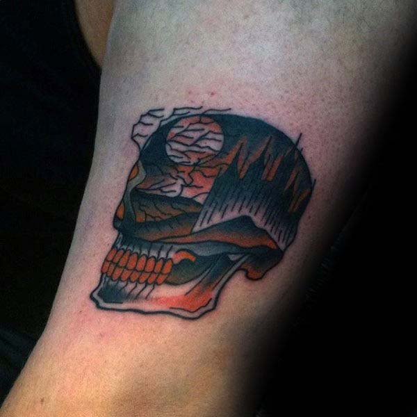 Surrealism Inspired Skull #Halloween #tattoos #trendypins