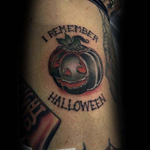 Tattoo Halloween on Your Arm #Halloween #tattoos #trendypins