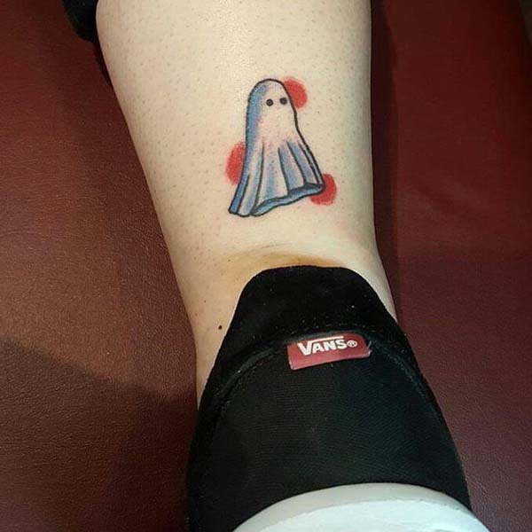 Try Not to Tremble in Terror, When You See This Cute Ghost #Halloween #tattoos #trendypins