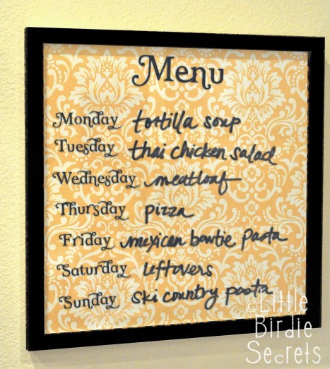 DIY Weekly Menu Board #DIY #Christmas #gifts #trendypins