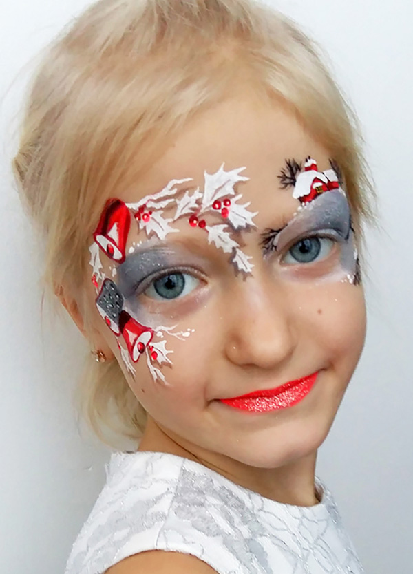 Christmas Bells and Mistletoe Makeup Look #Christmas #makeup #beauty #trendypins