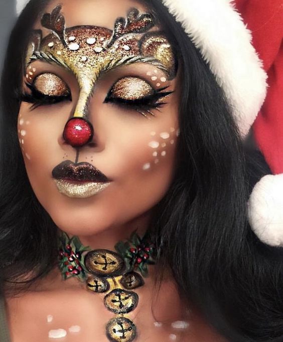 Rudolph Makeup #Christmas #makeup #beauty #trendypins