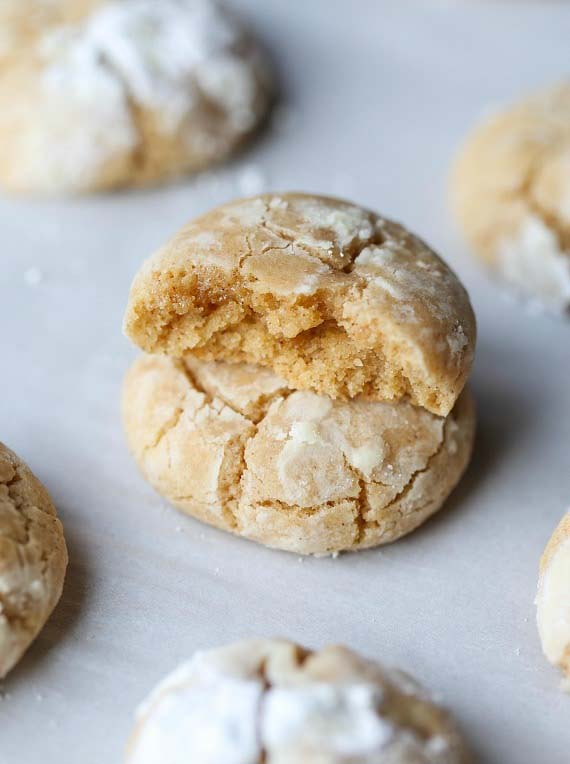 Brown Butter Cinnamon Crinkle Cookies #Christmas #cookie #recipes #trendypins