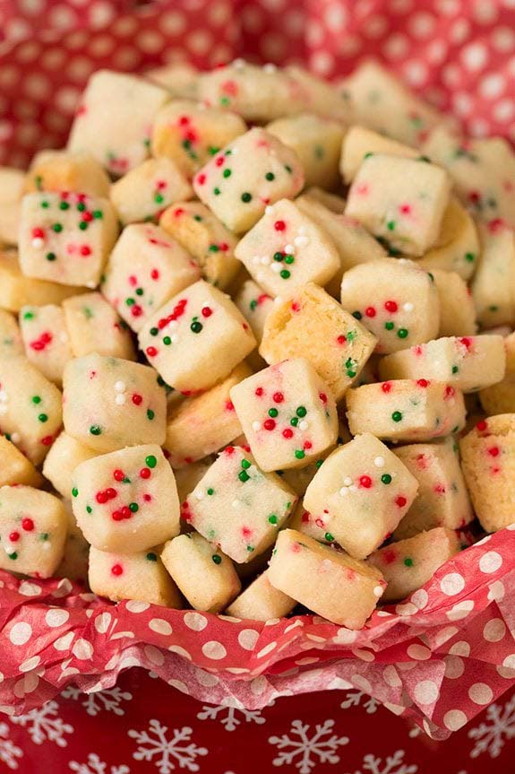 Funfetti Shortbread Bites #Christmas #cookie #recipes #trendypins