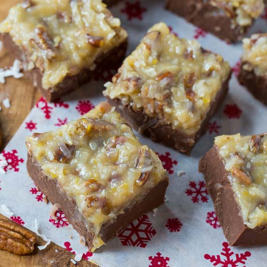 German Chocolate Fudge #Christmas #candy #recipes #trendypins