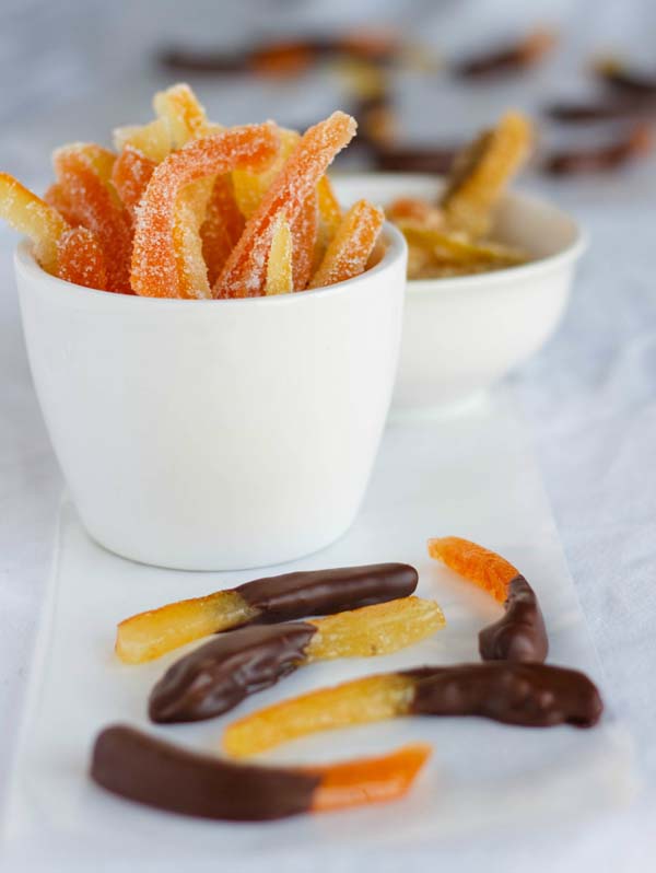 Homemade Candied Citrus Peels #Christmas #candy #recipes #trendypins