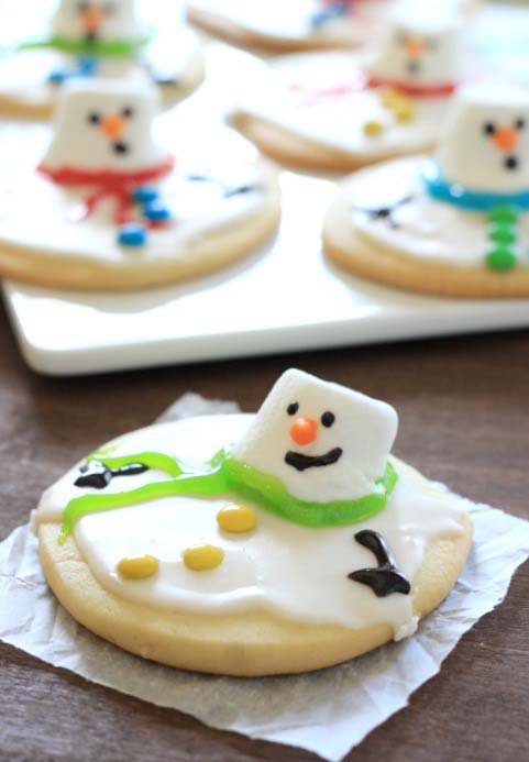 Melted Snowman Cookies #Christmas #cookie #recipes #trendypins