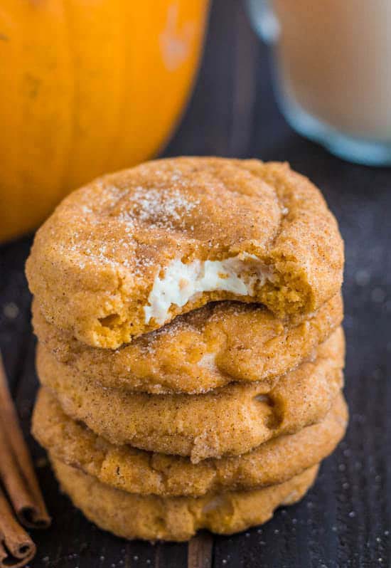 Pumpkin Cheesecake Snickerdoodles #Christmas #cookie #recipes #trendypins