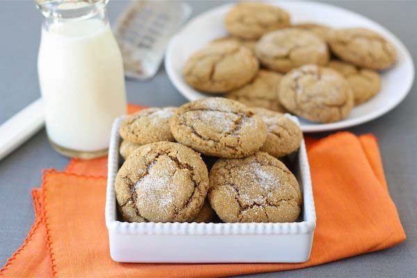 Pumpkin Gingersnap Cookies #Christmas #cookie #recipes #trendypins