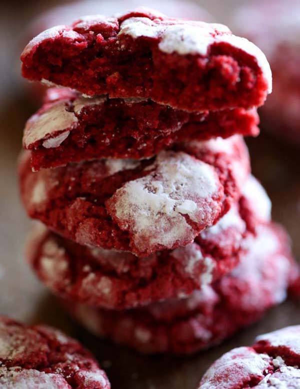 Red Velvet Butter Cookies #Christmas #cookie #recipes #trendypins