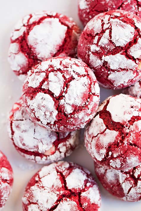 Red Velvet Crinkle Cookies #Christmas #cookie #recipes #trendypins