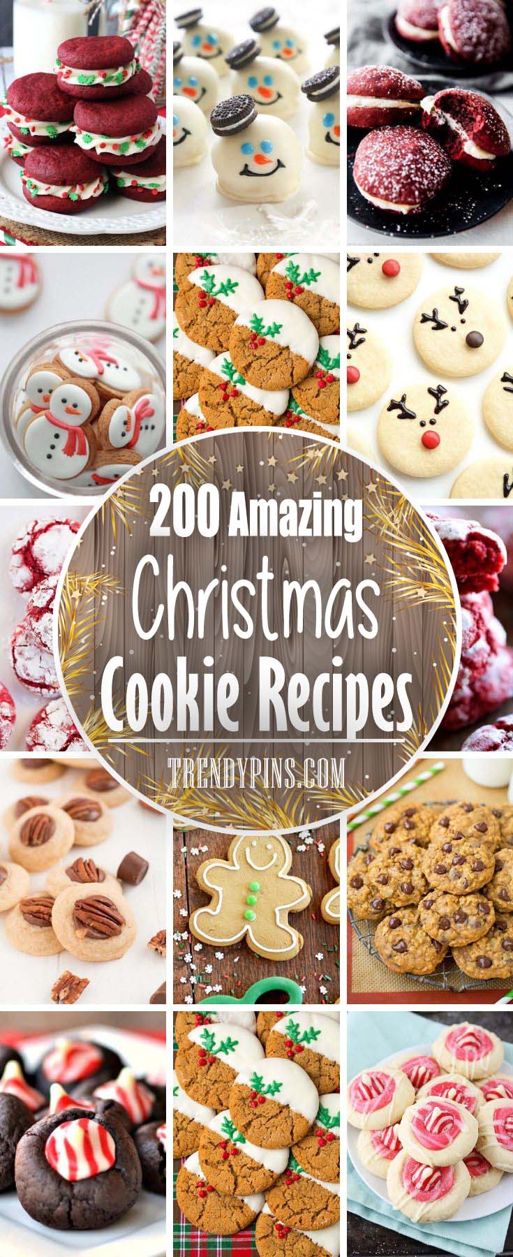 200 Amazing Christmas Cookie Recipes #Christmas #cookie #recipes #trendypins