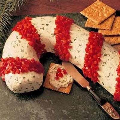 Candy Cane Cheese Spread #Christmas #appetizers #recipes #trendypins