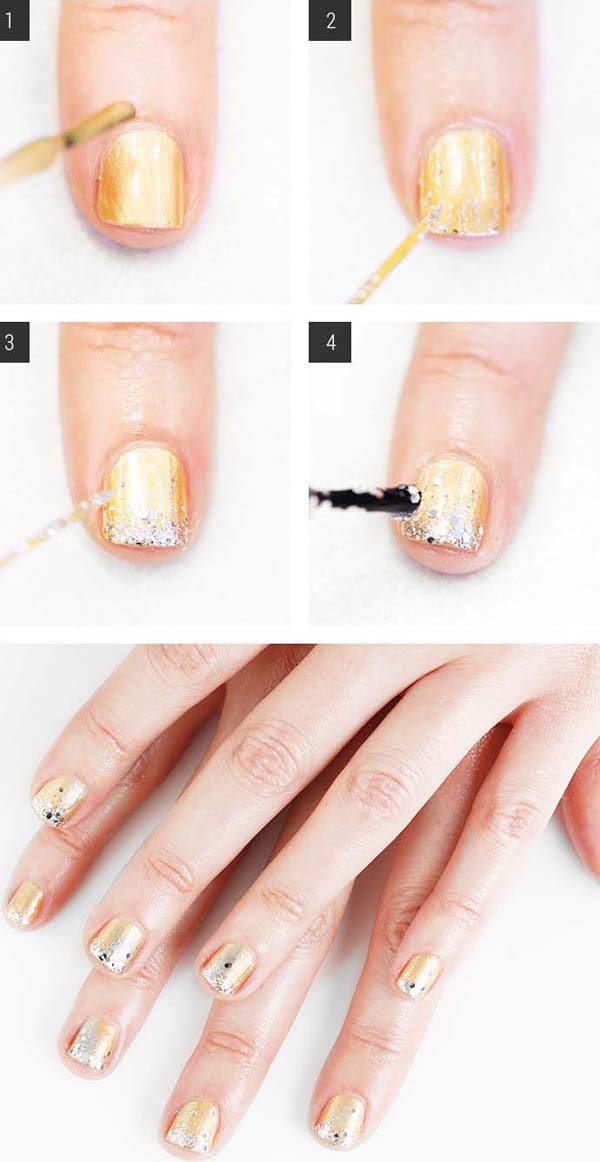 Chic Champagne Nails #Christmas #nails #tutorials #trendypins