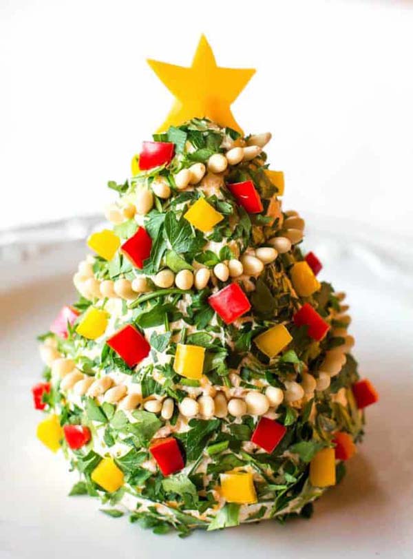 Christmas Cheese Tree #Christmas #appetizers #recipes #trendypins
