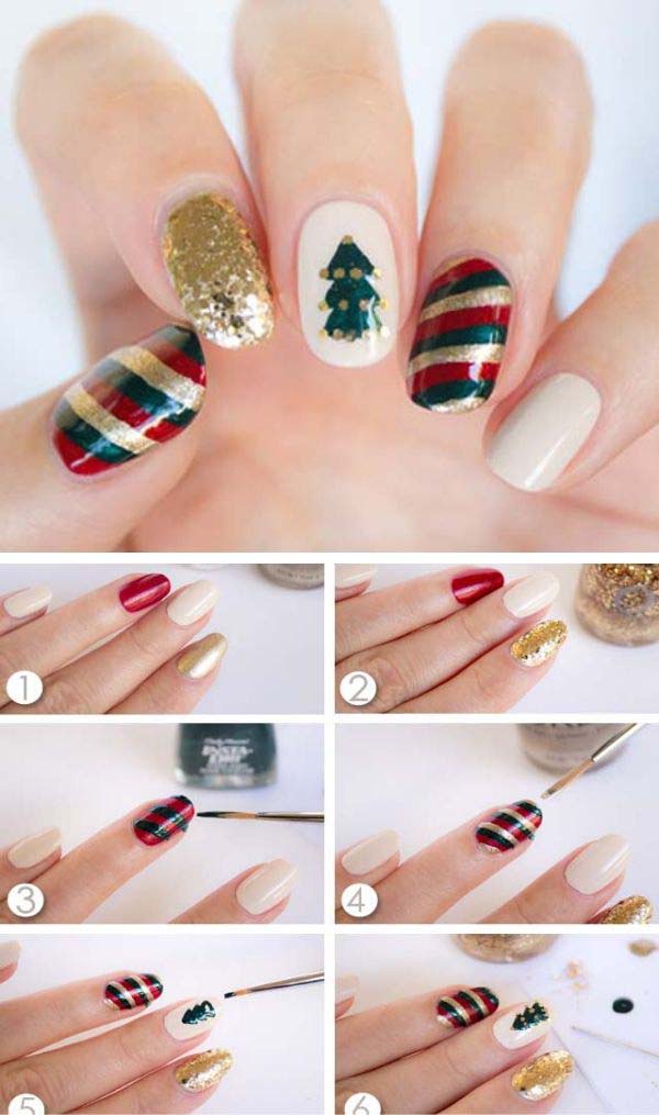 Christmas Colored Nails #Christmas #nails #tutorials #trendypins