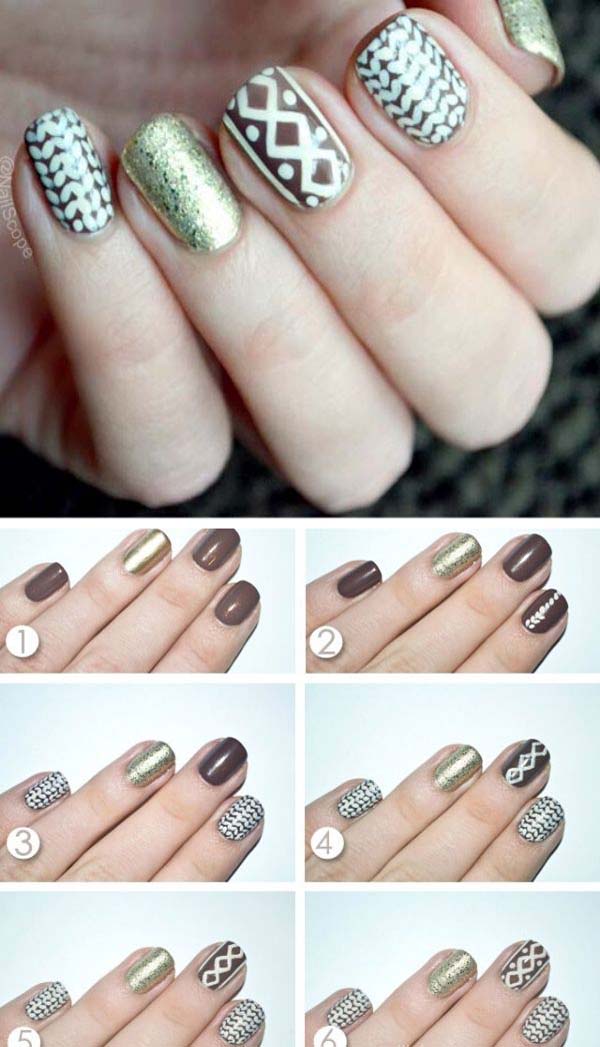 Christmas Sweater Nails #Christmas #nails #tutorials #trendypins