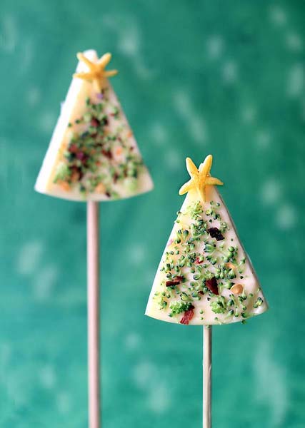 Christmas Tree Cheese Pops #Christmas #appetizers #recipes #trendypins