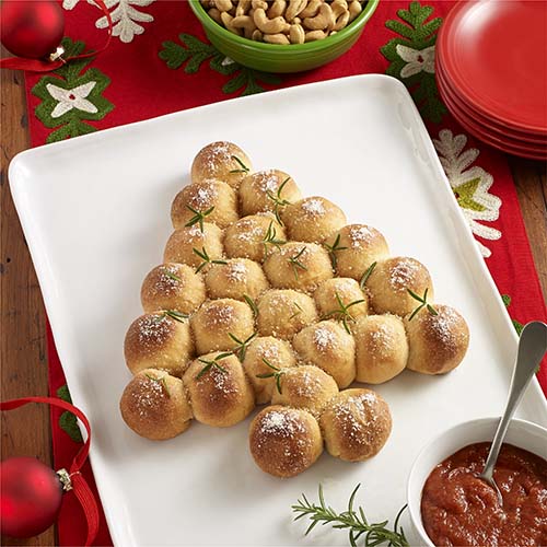 Christmas Tree Pull-Apart Pizza Bites #Christmas #appetizers #recipes #trendypins