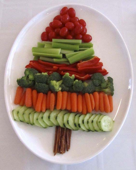 Christmas Vegetable Tray Ideas #Christmas #appetizers #recipes #trendypins