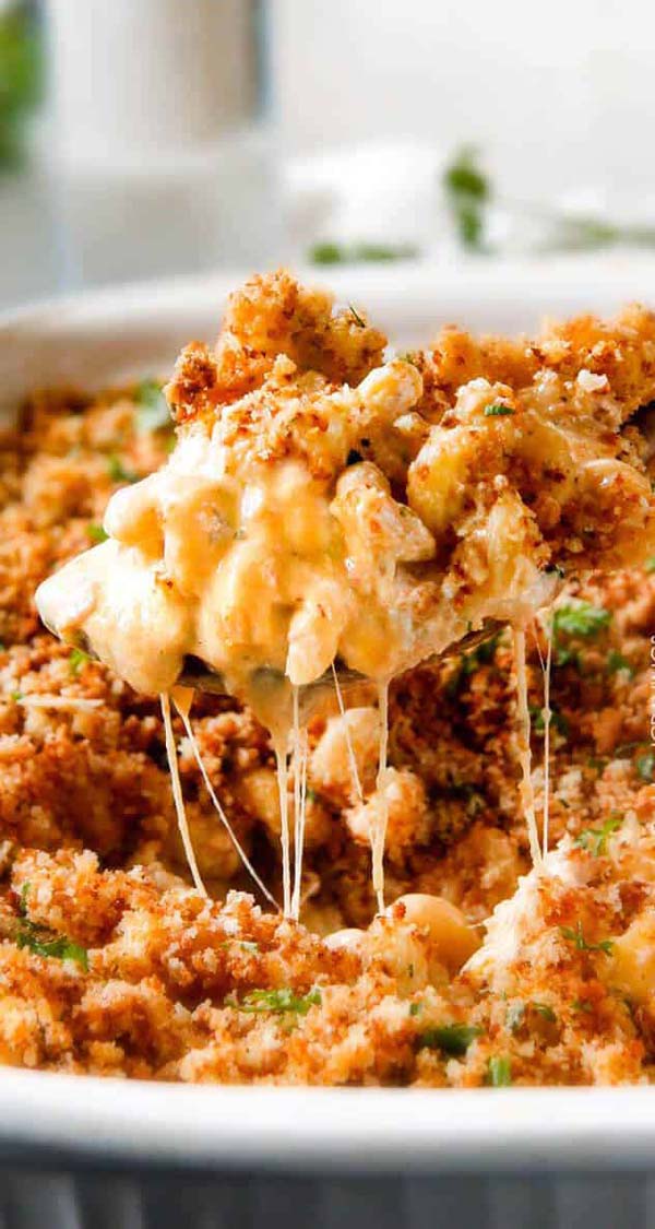 Million Dollar Macaroni and Cheese Casserole #Christmas #recipes #dinner #trendypins