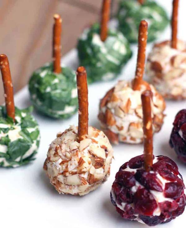 Mini Cheese Ball Bites #Christmas #appetizers #recipes #trendypins