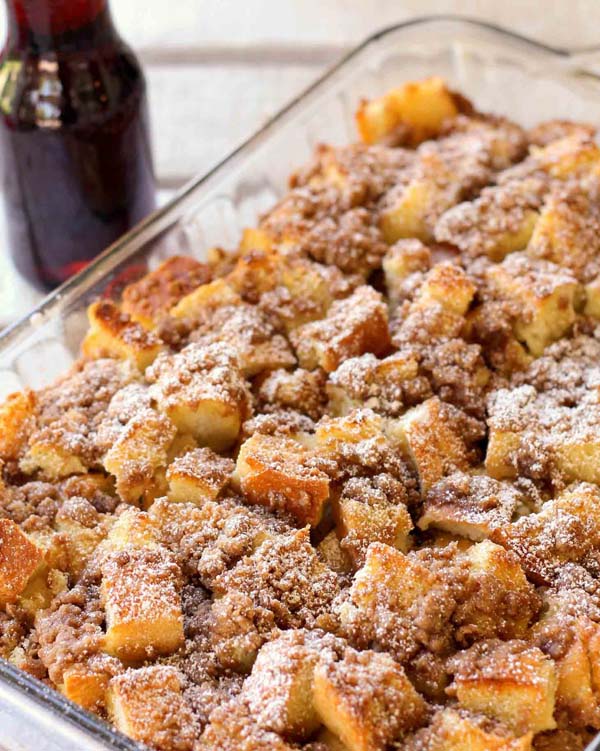 Overnight French Toast Bake #Christmas #recipes #dinner #trendypins