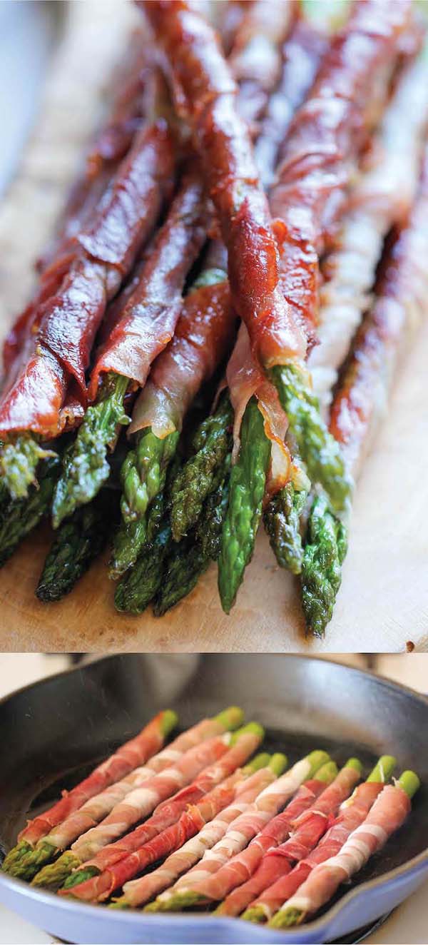 Prosciutto Wrapped Asparagus #Christmas #appetizers #recipes #trendypins