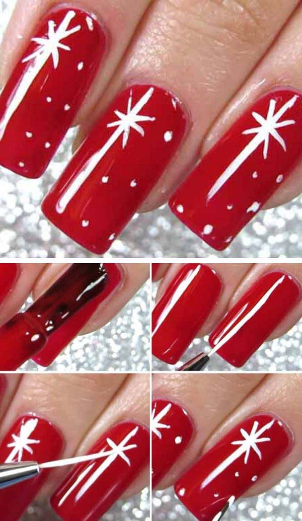 Simple Christmas Nails #Christmas #nails #tutorials #trendypins