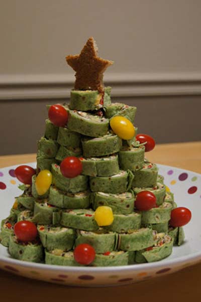 Southwestern Pinwheel Christmas Tree #Christmas #appetizers #recipes #trendypins