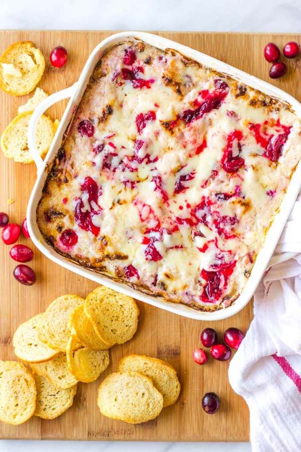 White Cheddar and Cranberry Dip #Christmas #appetizers #recipes #trendypins