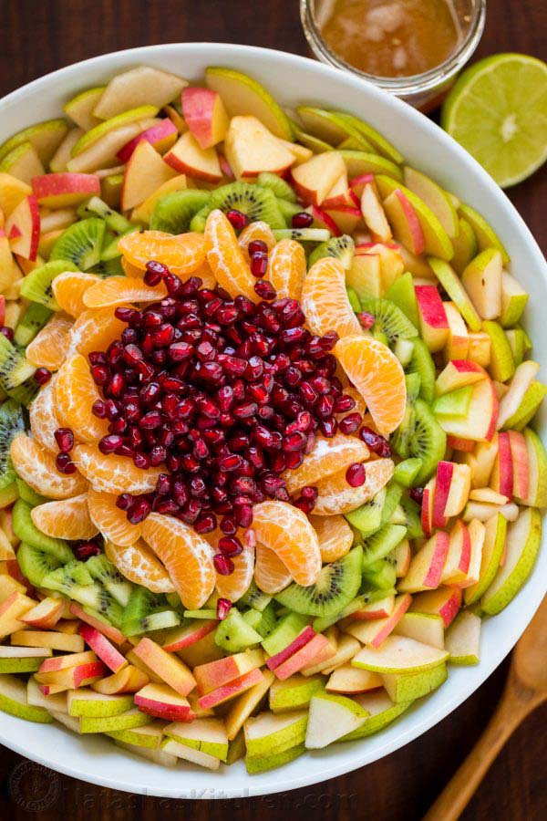 Winter Fruit Salad #Christmas #recipes #dinner #trendypins