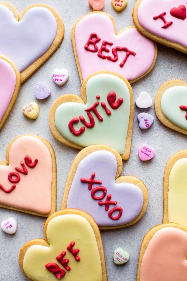 Conversation Cookie Hearts #Valentine's Day #recipes #desserts #trendypins