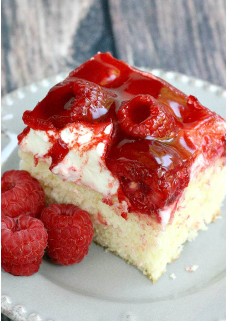 Raspberry Cream Cake #Valentine's Day #recipes #cakes #trendypins