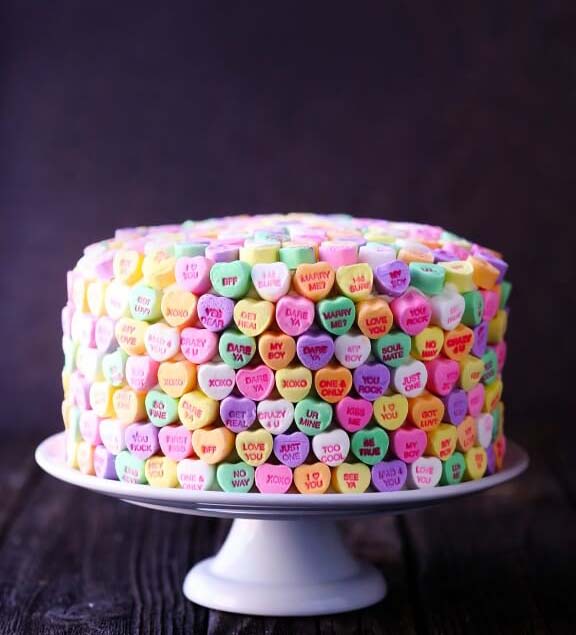Strawberries And Cream Valentines Cake #Valentine's Day #recipes #desserts #trendypins