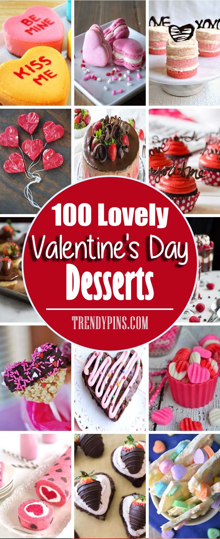 Enjoy these many treats from simple to complicated, for a delicious addition to a sweet holiday. #Valentine's Day #recipes #desserts #trendypins