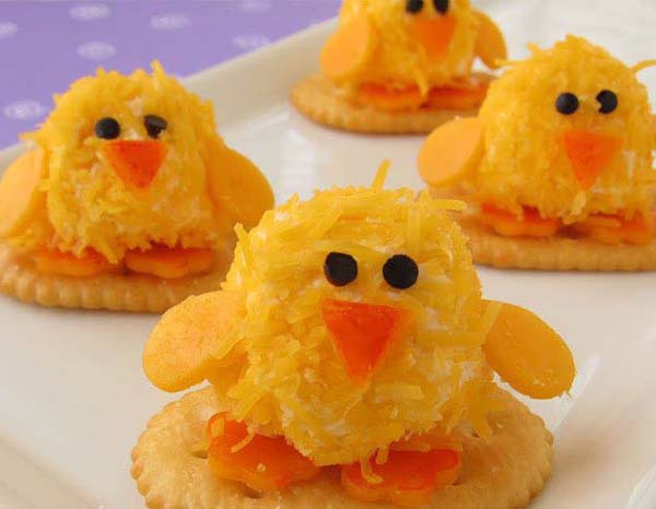 Baby Chick Cheese Balls#Easter #appetizers #recipes #trendypins