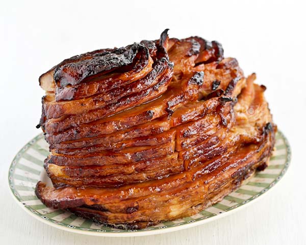 Baked Ham With Pineapple Brown Sugar Glaze #Easter #dinner #recipes #trendypins