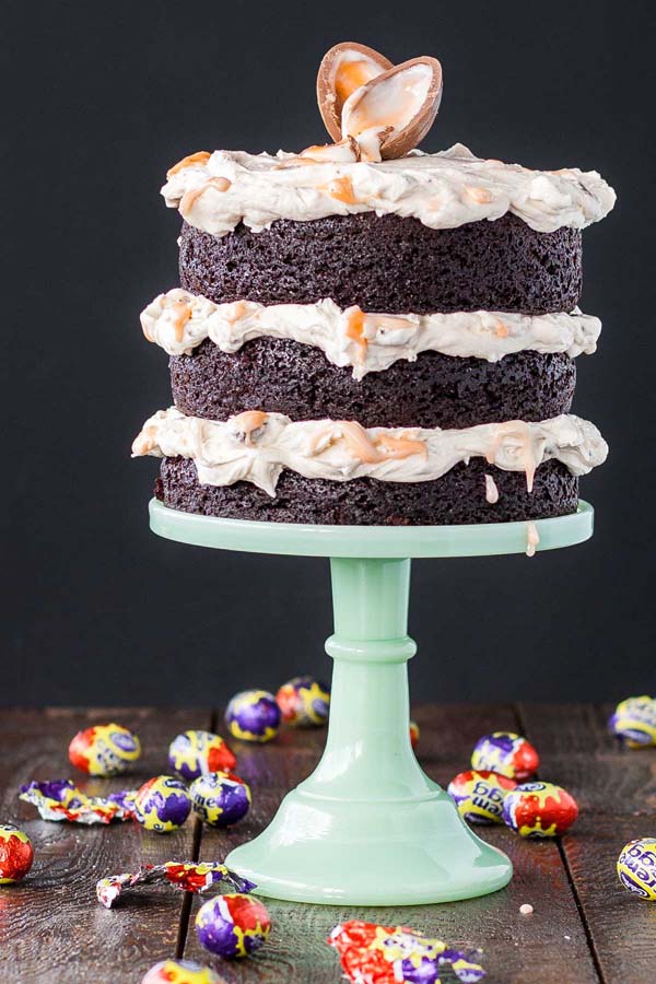 Cadbury Creme Egg Cake #Easter #cakes #recipes #trendypins
