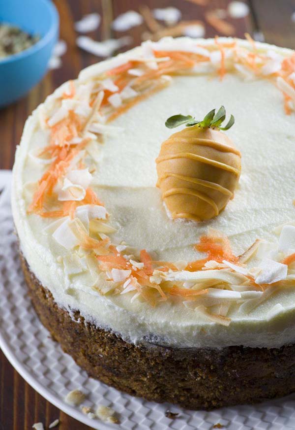 Carrot Cake Cheesecake #Easter #cakes #recipes #trendypins