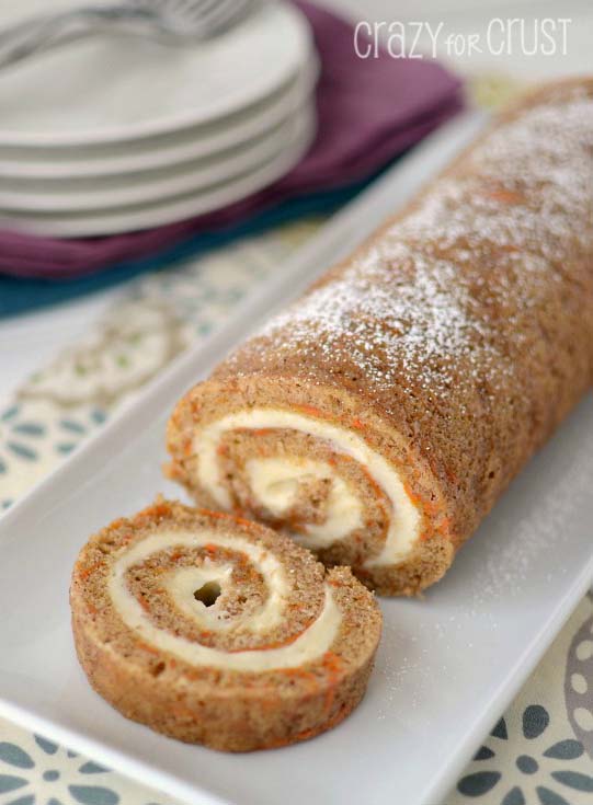 Carrot-Cake-Roll #Easter #cakes #recipes #trendypins