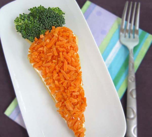 Carrot Shaped Veggie Pizzas#Easter #appetizers #recipes #trendypins