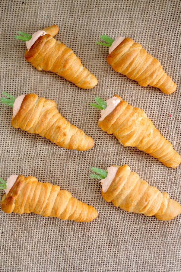 Cheesecake Carrot Crescents#Easter #appetizers #recipes #trendypins