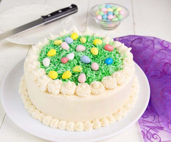 Coconut Easter Cake #Easter #cakes #recipes #trendypins