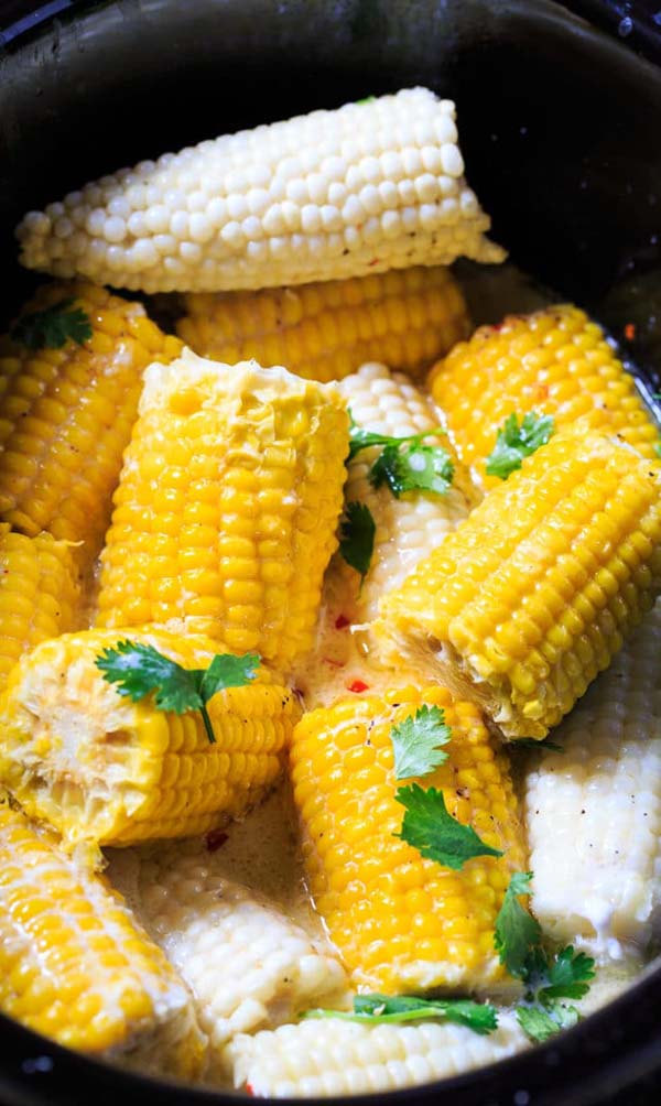 Crock Pot Corn on the Cob #Easter #dinner #recipes #trendypins