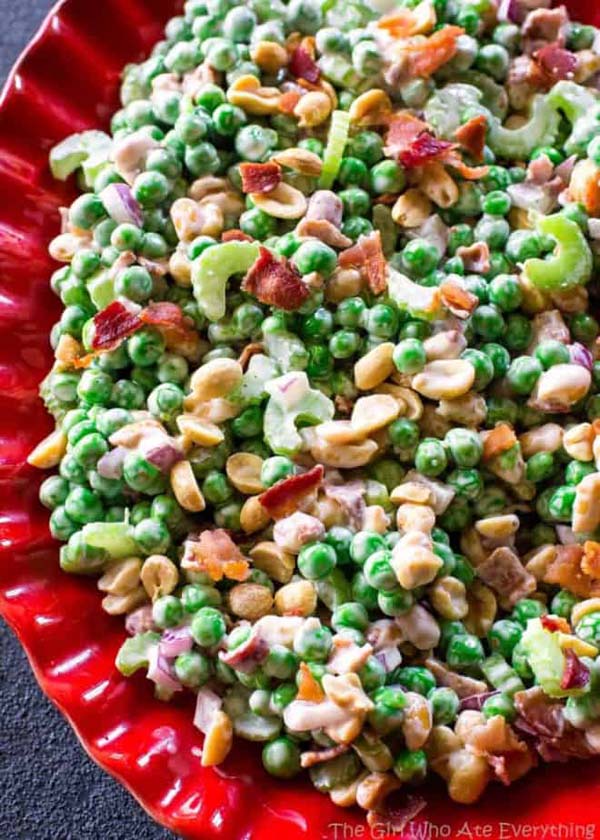 Crunchy Pea Salad #Easter #dinner #recipes #trendypins