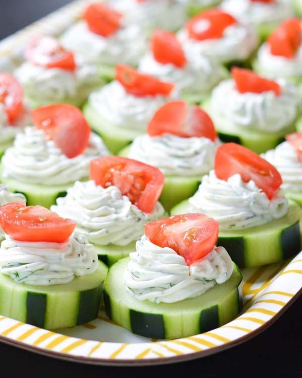 Dilly Cucumber Bites #Easter #dinner #recipes #trendypins