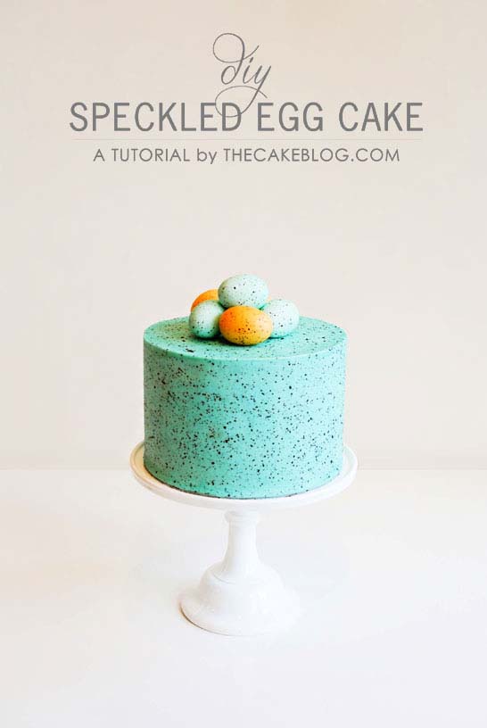 DIY Speckled Egg Cake #Easter #desserts #recipes #trendypins